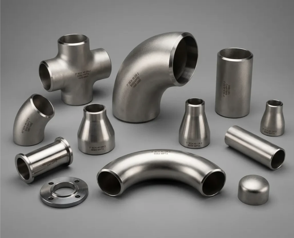 Titanium buttweld fittings manufacturers in India for corrosive environments